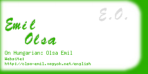 emil olsa business card